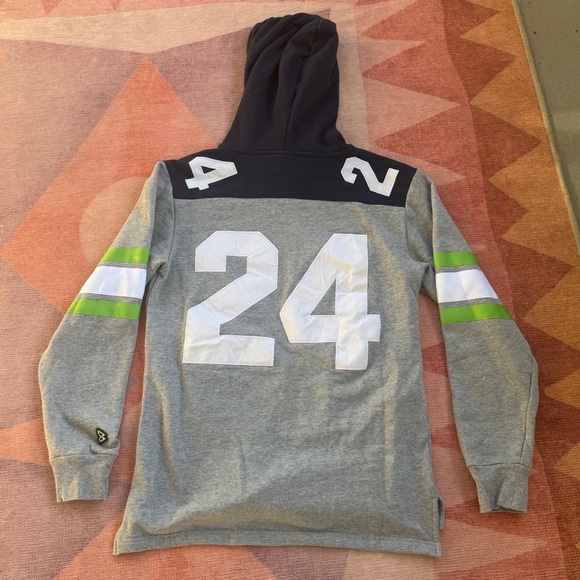 Beast Mode Seattle Seahawks Jersey Hoodie S - Picture 7 of 7